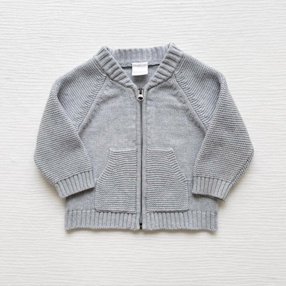 Hanna Andersson (Unisex) Gray Zip Sweater